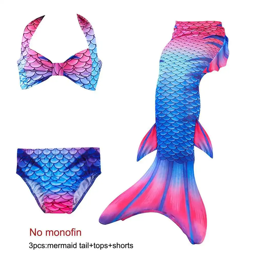 mermaid tails 12 Детские хвосты русалки для одежда заплыва Русалка Купальник костюм бикини комплект девочек легко добавить в монофин - Цвет: mermaid tails 12