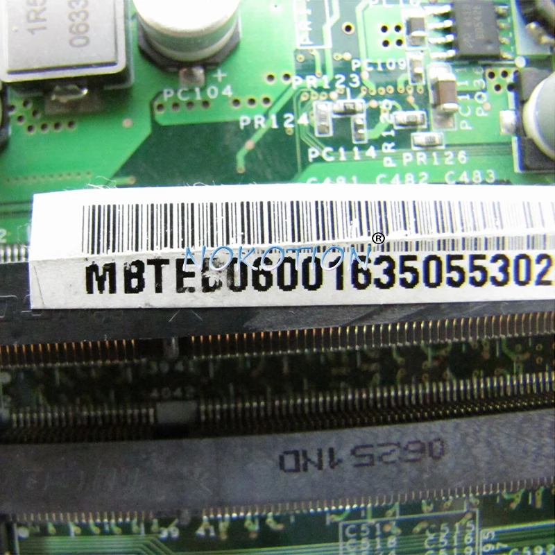 NOKOTION MBTED06001 MB. Ted06001 материнская плата для ноутбука acer aspire 3680 5570 5580 DA0ZR1MB6D1 DDR2 940GML основная плата Бесплатный процессор