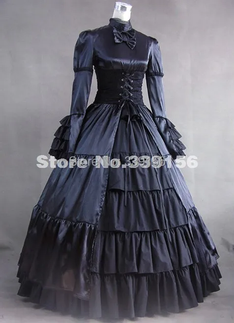 2017 изготовленный на заказ в винтажном стиле с длинным рукавом атласным бантом и