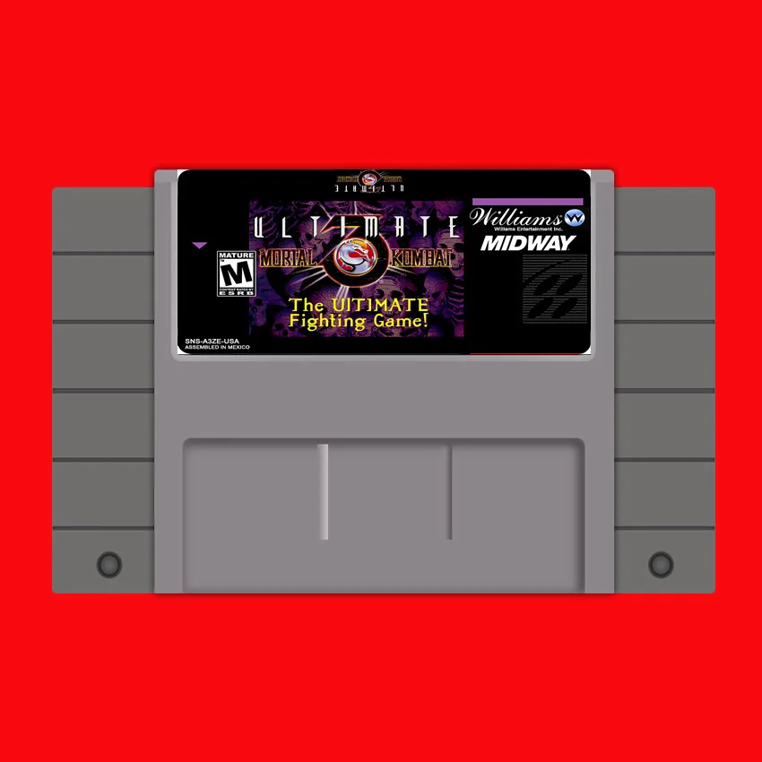 Ultimate Mortal Kombat 3 16 бит большая серая игровая карта для игрока США NTSC|ultimate mortal