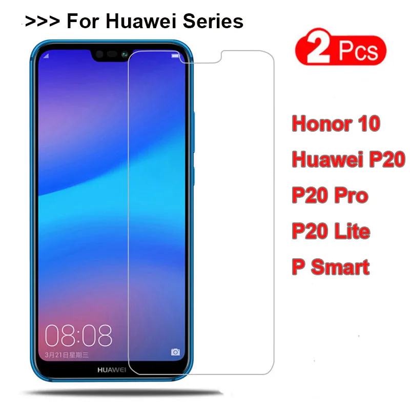 2 шт Huawei P Смарт стеклянная пленка Премиум Закаленное стекло для Honor 10 P20 Lite