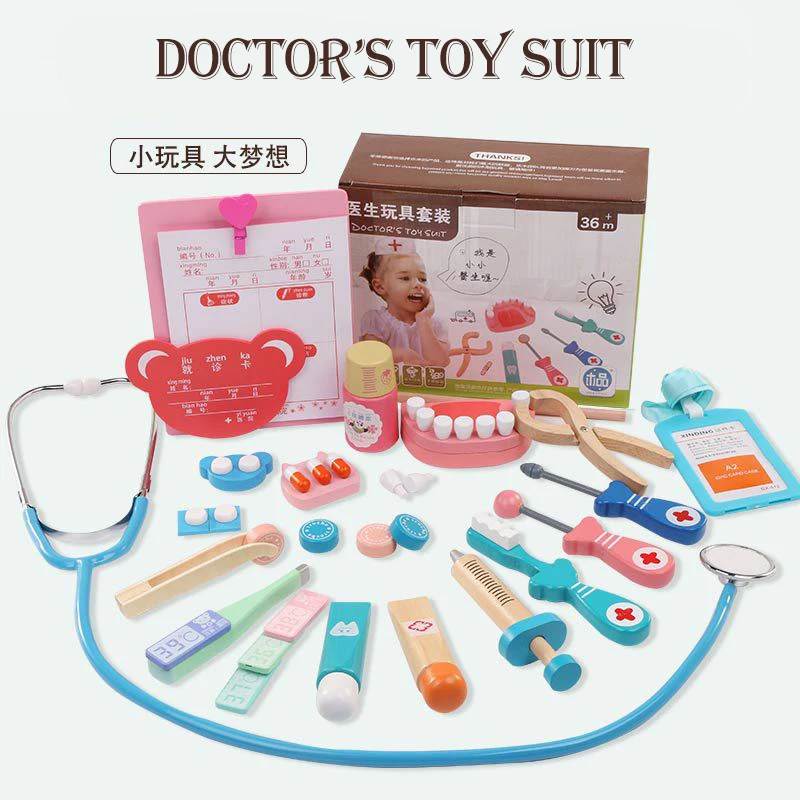 Деревянная игра косплей доктора игрушка для ролевых игр классические игрушки