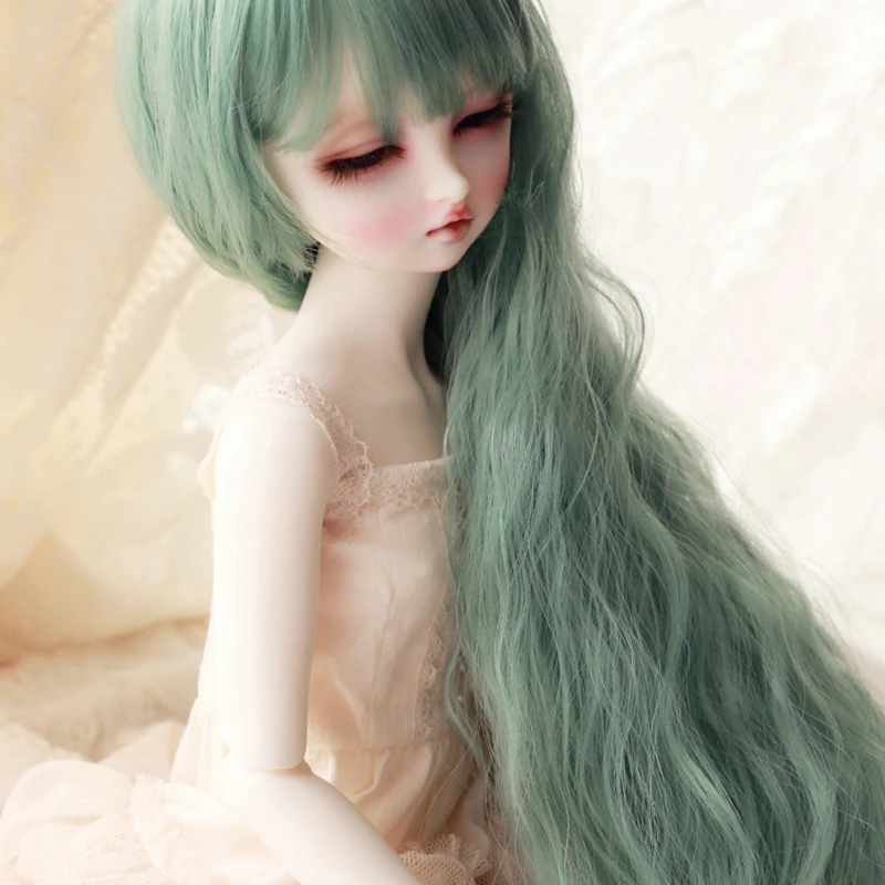

Красивые аксессуары BJD 1/3, парики, зеленые вьющиеся волосы для кукол BJD