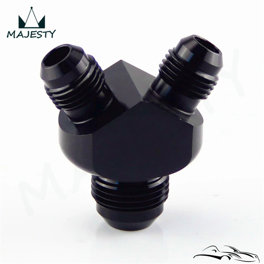 AN8*AN6*AN6 8*6*6 Y Block Y-Shape Male to Reducer Fittings Adaptor Nitrous Black | Автомобили и мотоциклы