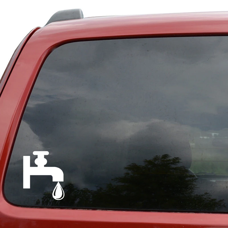 QYPF 10.7CM*12.7CM High-quality Plumber Faucet Black Silver Vinyl Car Styling Sticker Decal C15-3218 | Автомобили и мотоциклы