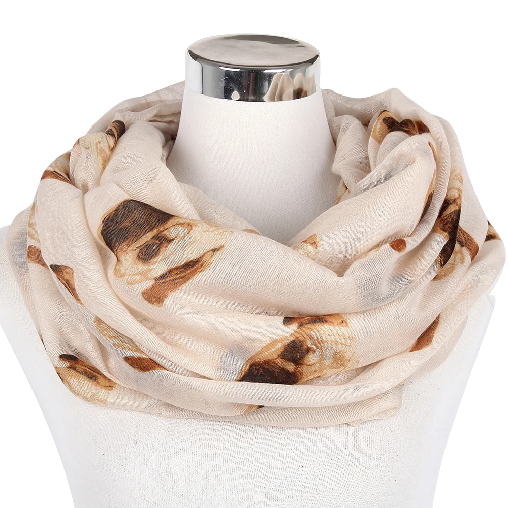 Шарфы FOXMOTHER 2018 зимние Легкие серые/темно синие шарфы для мопса кольцо шарф