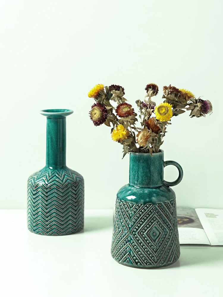 Креативная ваза в богемном стиле керамическая декорация для гостиной простое