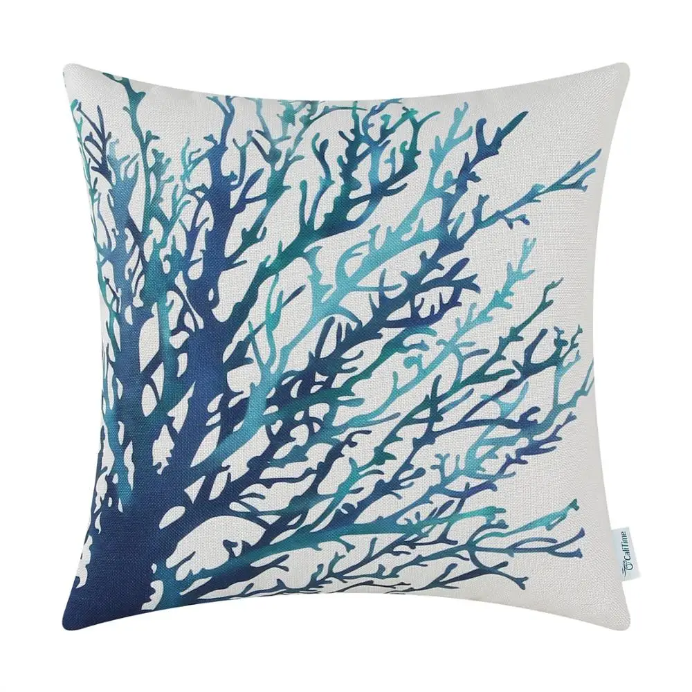 CaliTime Холст Чехлы для диванов Диванный домашний декор Aquarelle Живопись Печать 18X18