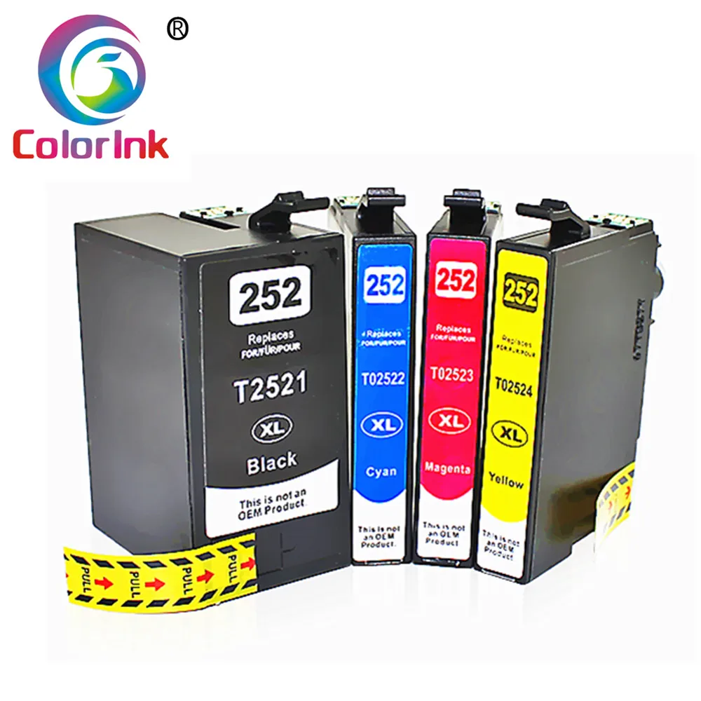 ColoInk 252 T2521 чернильный картридж для Epson WorkForce WF 3620 3640 7610 7620 7110 7710 7720 принтер