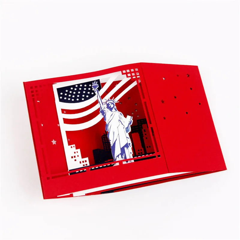 3D лазерная резка украшения ручной работы Нью Йорк бумажные приглашения открытки