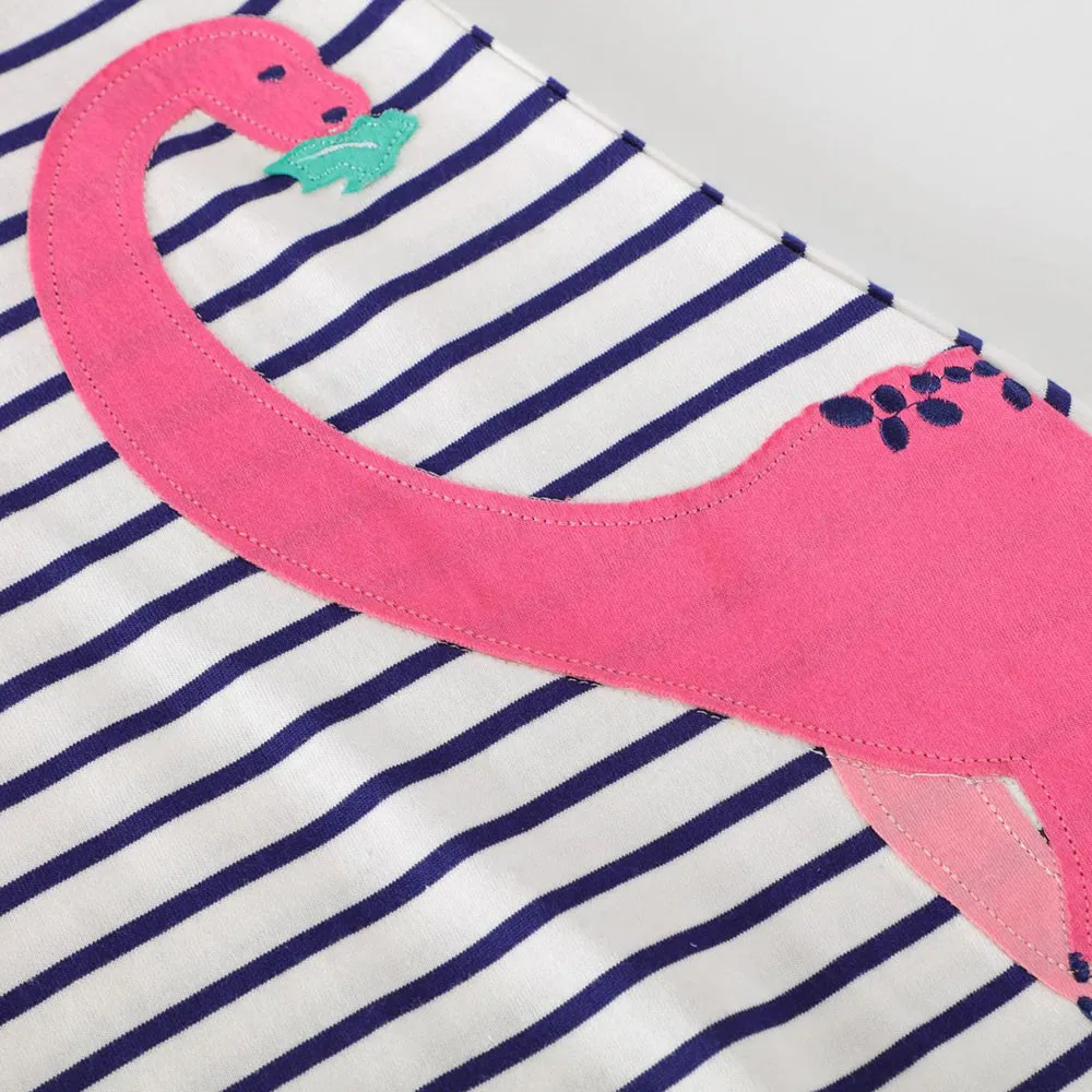 MUQGEW Girls dress Toddler Kids Baby Cartoon Dinosaur Print Striped Dress baby girl clothes 2019 Outfits Dropshipping | Детская одежда