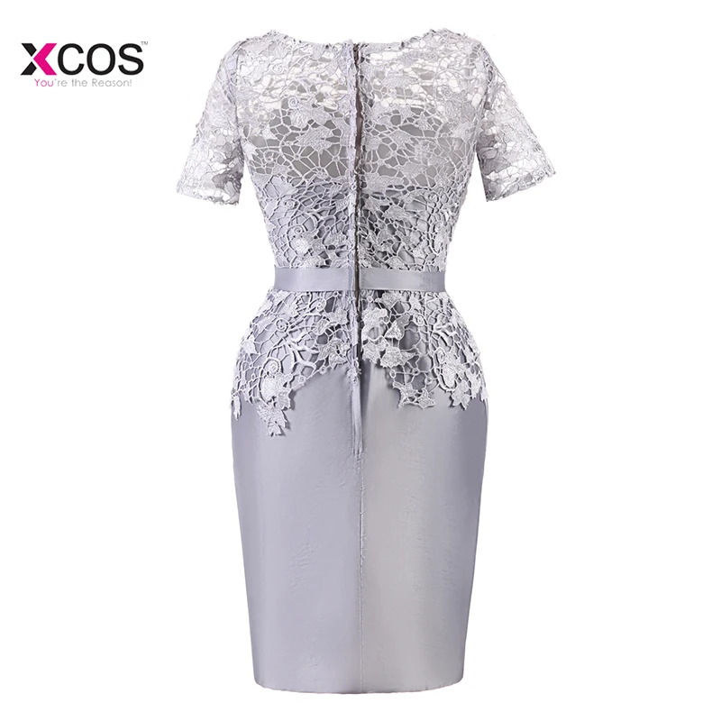 Элегантное облегающее Вечернее Платье До Колена Vestidos De Novia, кружевные платья для матери невесты, свадебное платье с коротким рукавом