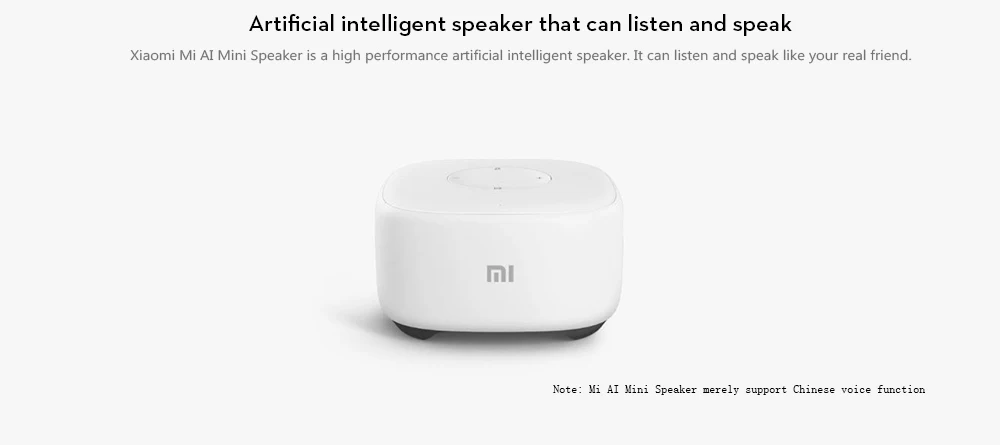 Xiaomi динамик XiaoMi Al мини динамик Голосовое управление Умный беспроводной динамик Bluetooth радио плеер WiFi рассказчик
