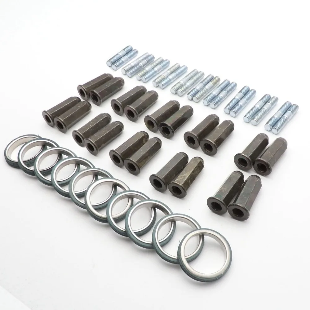 

10 комплектов выхлопных шипов глушителя прокладка гайки комплект для китайского скутера GY6 50cc 125cc 150cc Qmb139 Мопед ATV часть