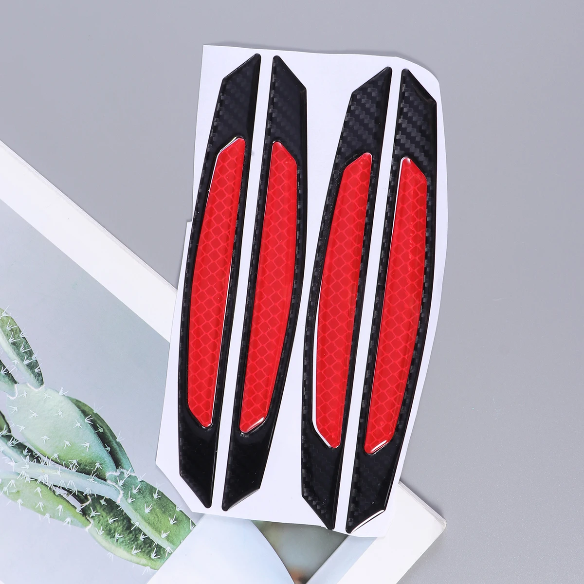 4pcs Car Door Edge Anti Collision Sticker Reflective Carbon Fiber Anti-Rub Strips Anti-scratch Protector A30 | Автомобили и