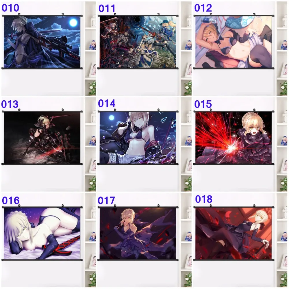 Японская игра-аниме Fate/stay night Saber Alter FGO настенный Свиток Плакат манга настенные подвесные плакаты украшение дома 40*60 см