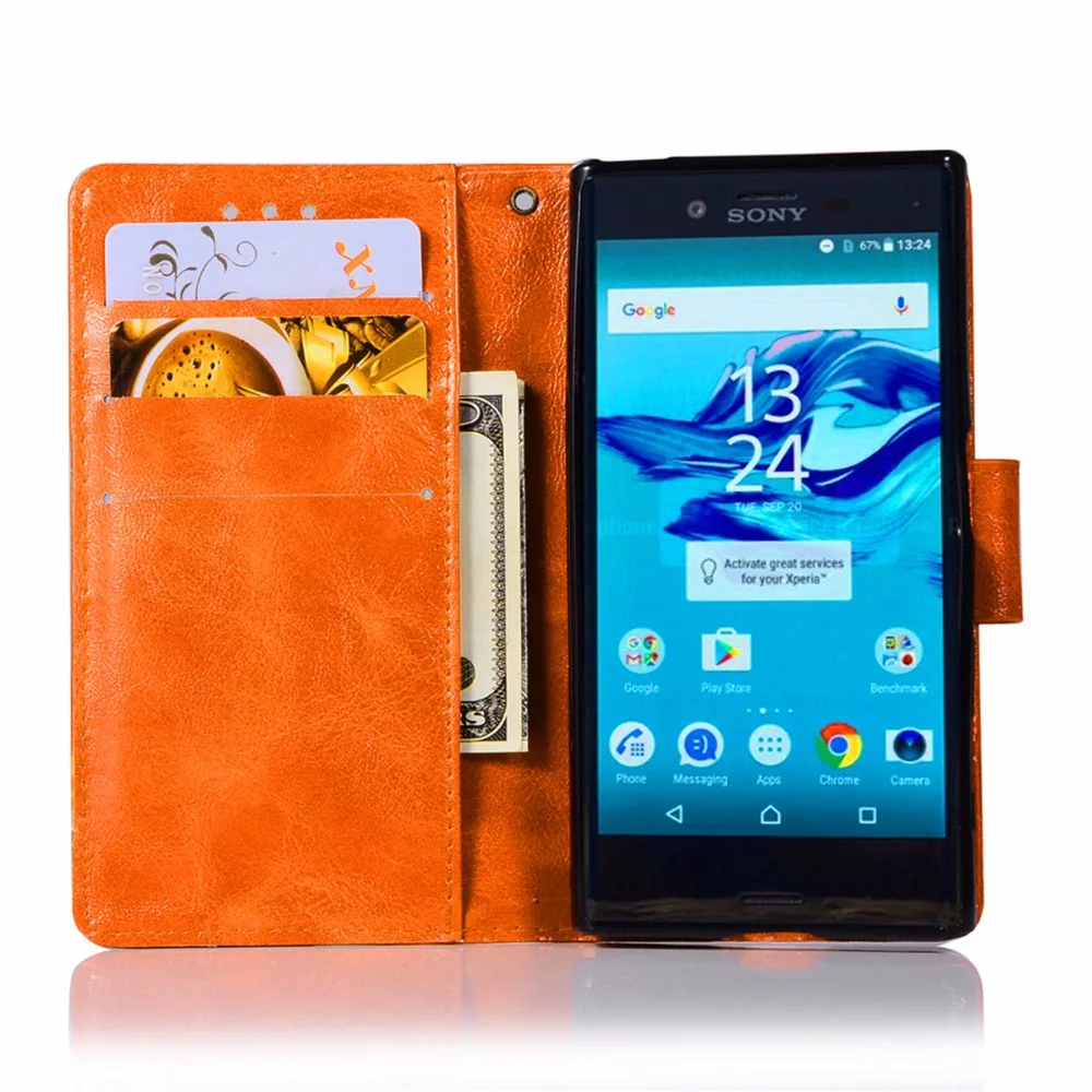 Модный чехол-кошелек для Sony Xperia X компактный чехол 4 6 дюйма экстравагантный Ретро