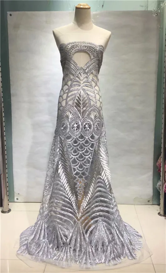 Африканская кружевная ткань 2018 высококачественные кружевные блестки в розовом