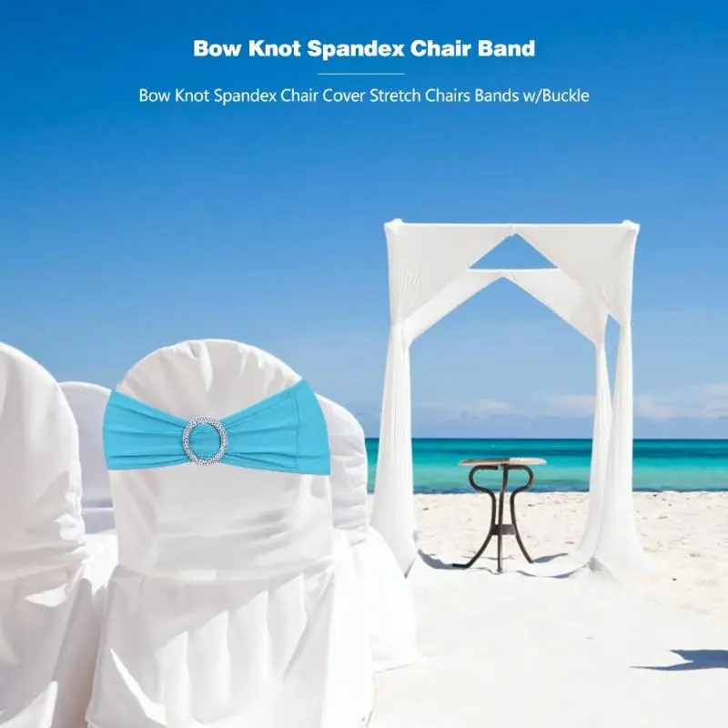 Чехол для стула эластичный повязка из лайкры золотистого цвета s с пряжкой