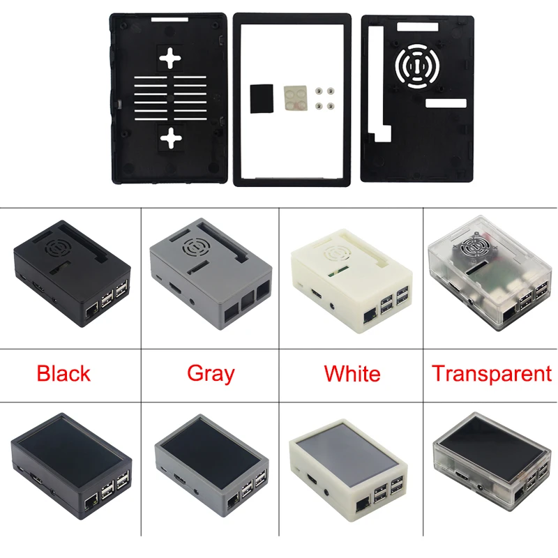 Raspberry Pi 3 Model B+ 3,5 дюймовый сенсорный ЖК-дисплей+ ABS чехол+ 32 ГБ sd-карта+ 3A адаптер питания+ радиаторы+ HDMI для RPI 3B Plus