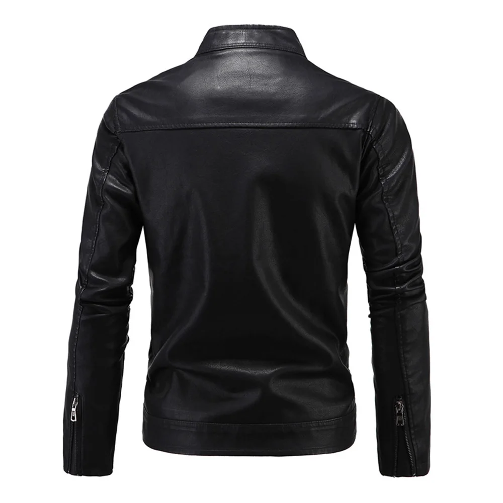 Herobiker/Классическая мотоциклетная куртка из искусственной кожи мужские мото