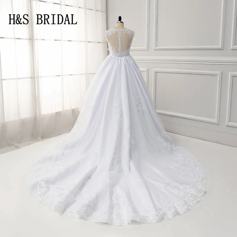 Женское винтажное платье H &amp S с кружевной аппликацией со съемным шлейфом для