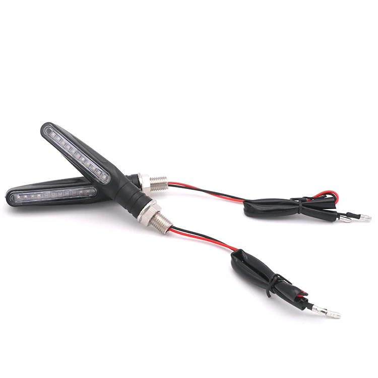 2 шт. Универсальный светодиодный индикатор сигнала поворота мотоцикла гибкая