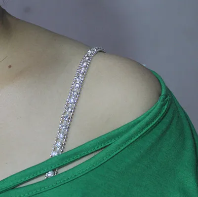 Клипсы из бисера с кристаллами дренажные одним ремешком на плечо цепочкой модный