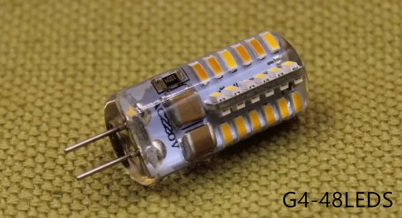 Высокомощный светодиодный G4 лампочка 24 48 64 72 104 светодиодный 3014 AC 220V кукурузная лампочка теплый белый/белый 25-35 ватт Галогенная замена