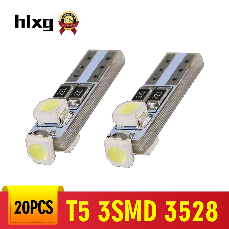 Hlxg 20 шт T5 светодиодный 3528 3SMD авто 35smd клиновидный светильник лампа приборная