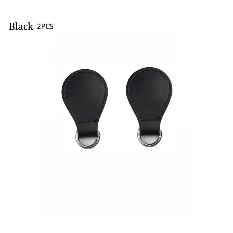 Black 2pcs 2 шт. матовая падение конце для Obag ручкой PU падение ручки assessories крепления для O Мешок Obasket женские сумки женские сумочка - Цвет: Black 2pcs