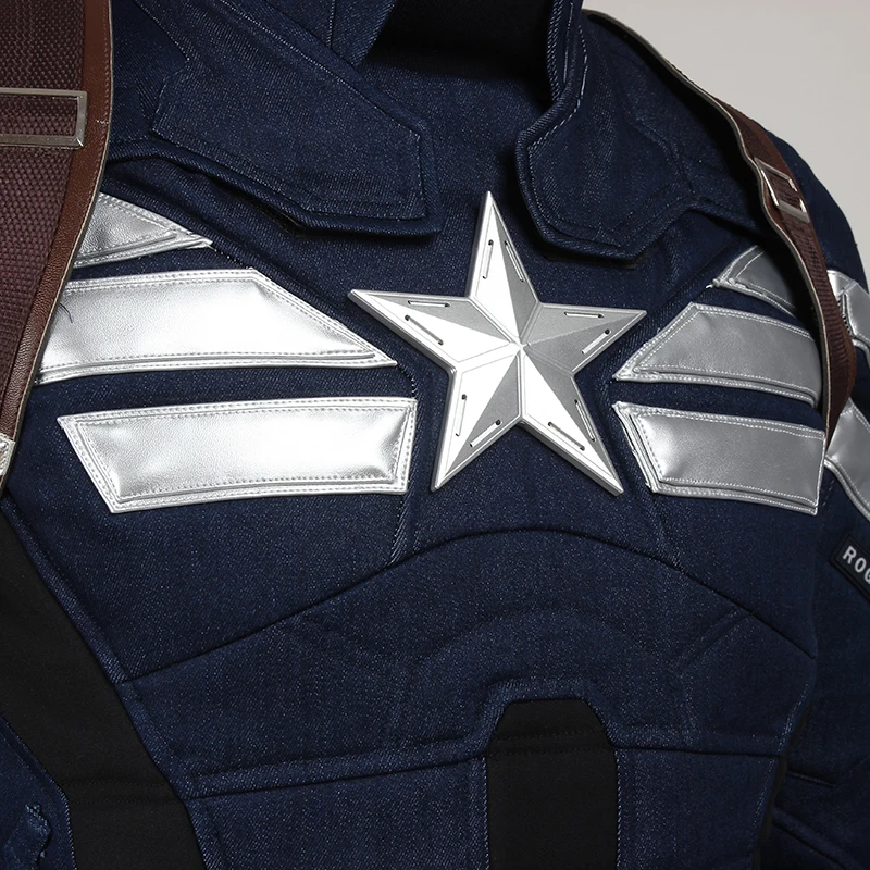 Captain America Cosplay Costume The Winter Soldier Steve Rogers Uniform Outfit Halloween Carnival Clothes Party Custom Made Men