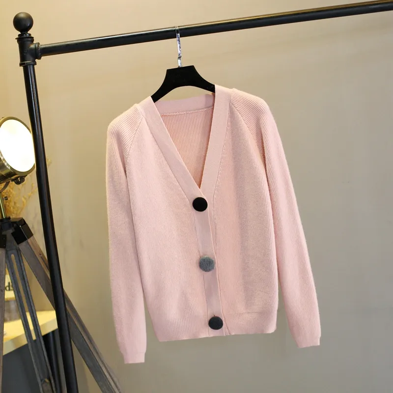 Женское базовое пальто осеннее пальто-свитер Женская куртка однобортный вязаный