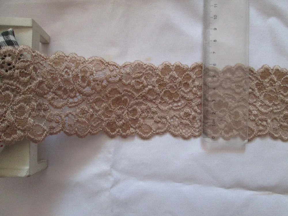 Оптовая продажа лот бежевый светильник коричневый эластичный стрейч кружевная