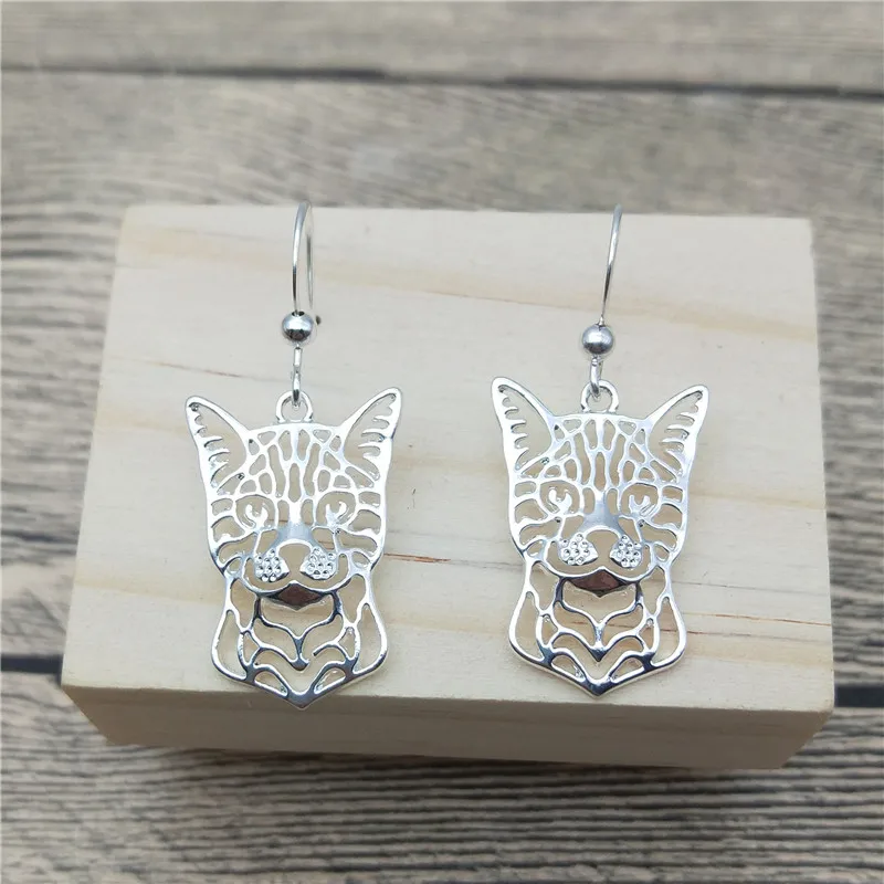 

Новые серьги-капельки с бенгальским котом, трендовые стильные висячие серьги с бенгальским котом, модные серьги с котом для домашних животн...