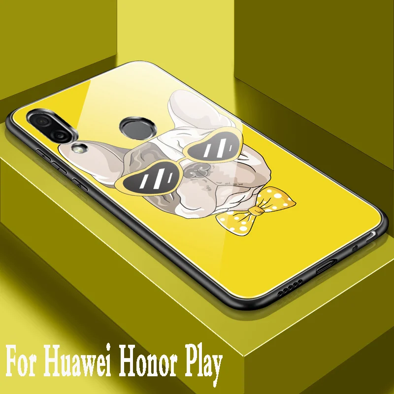 Чехол для Huawei Honor Play роскошный силиконовый бампер с закаленным стеклом 6 3 дюйма |
