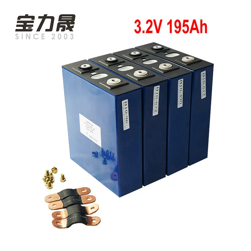 16 шт. 3 2 В 190Ah lifepo4 батарея 4000 цикл литиевая Солнечная 16S 48v200ah ячеек не 100Ah для