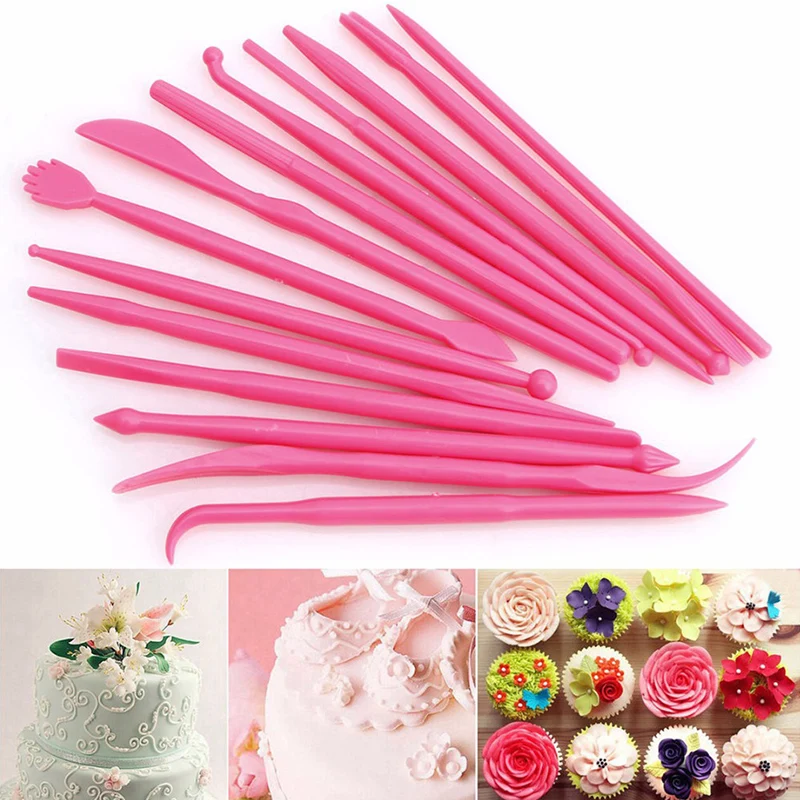 

Fondant (сахарная) пирог из резного группа формирование выпечки инструменты сделай-сам 14 шт./лот популярные высокое качество скульптурная груп...