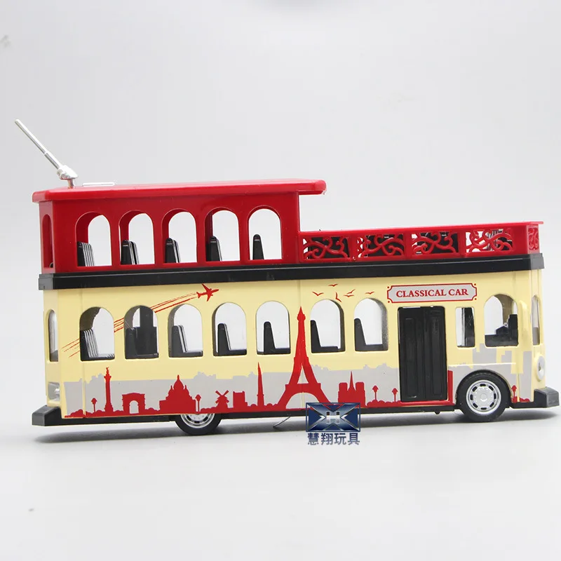 Модель классического двухслойного экскурсионного автобуса модель автомобиля из