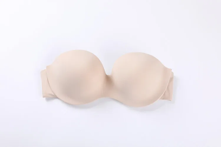 Women's Soft Lightly Padded Underwire Molded Silicon Invisible Convertible Multiway Strapless Bra