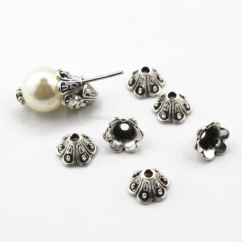 Wysiwyg 120 шт. 9 мм * Античная Посеребренная колодка цветок Тор DIY разнесены Jewelry
