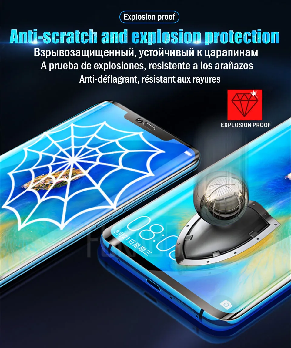 21D гидрогель Защита экрана для хуавей huawei P30 Pro P20 Lite Pro P Smart Гидрогелевая защитная пленка для huawei mate 20 Lite mate 10 Pro мягкая пленка not защитное стекло смартфон телефон