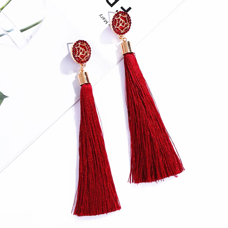 HX Brincos Женский Бренд Boho висячие серьги с бахромой Винтаж этнические массивные Серьги-кисточки модные ювелирные украшения