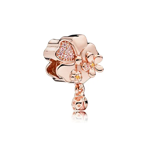 Великолепный Хрустальный полый цветок дерево Минни Маус сердце любовь амулеты