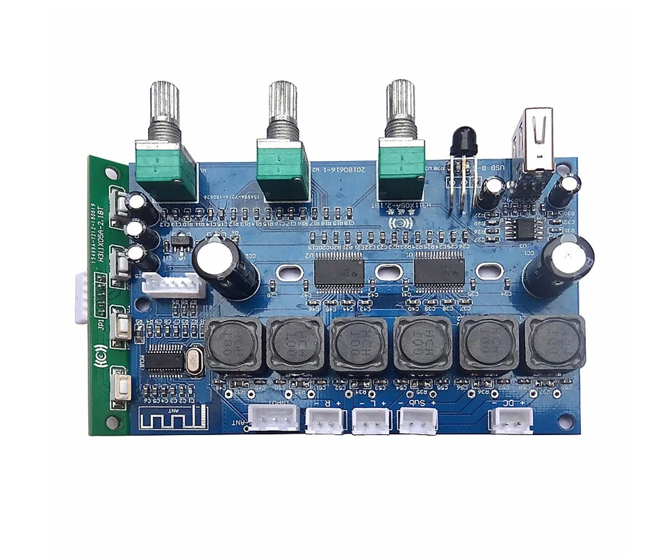 Bluetooth 4,2 TPA3118 сабвуфер Hi-Fi 2,1 канальный аудиоусилитель доска 2X30 Вт+ 60 Вт с пультом дистанционного управления Управление B6-001