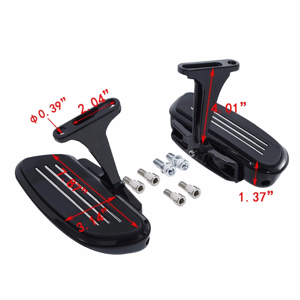 Комплект кронштейнов для заднего пассажирского пола с ЧПУ мотоцикла Harley Touring Road