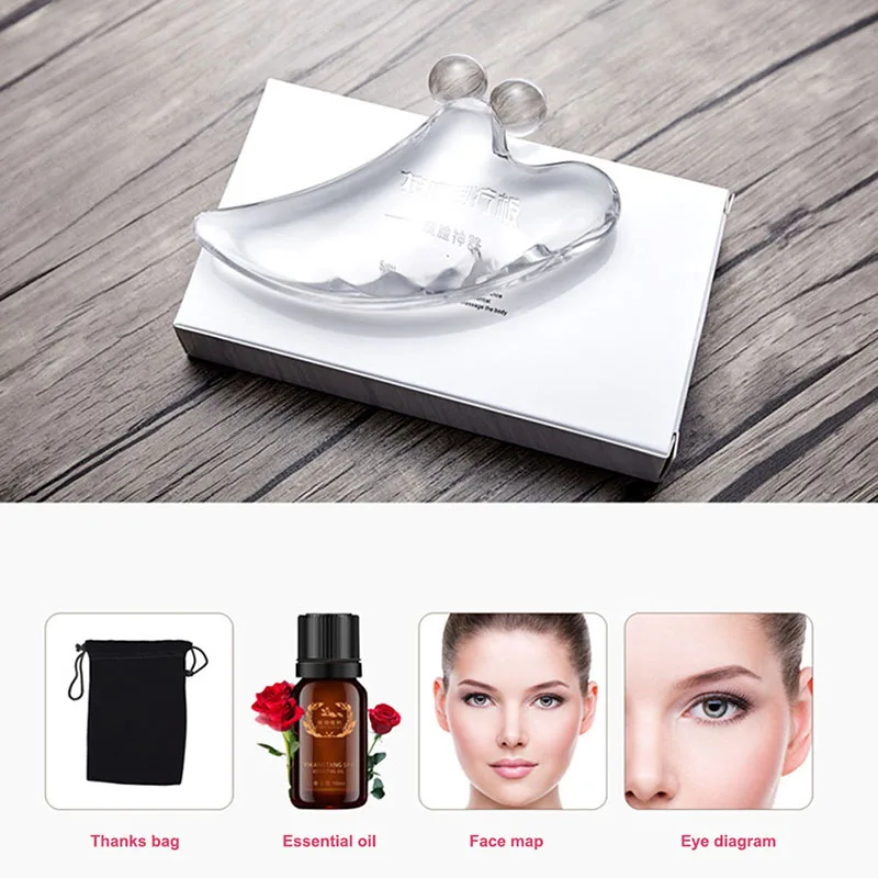 Crystal Scraping Board Natural Resin Facial Massage Tools for SPA Skin Care RJ99 |