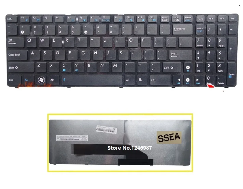 Новая клавиатура SSEA для ноутбука Asus K50 K51 F52 X5D K60 K61 K62 K50A K50AB K50AD K61I K62F K62J K70 K72 K72F K72J