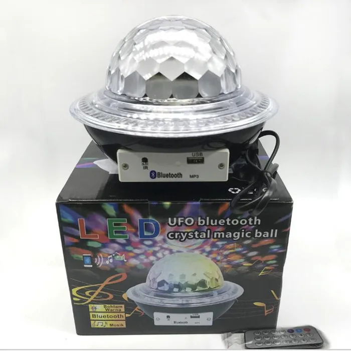 Bluetooth динамик хрустальный шар сценическая лампа 15 Вт музыка RGB светодиодный