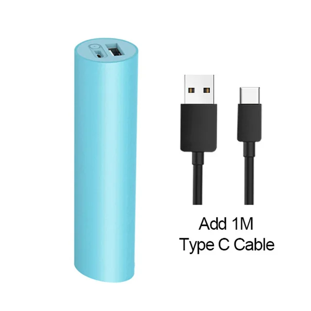 With Type C Cable Xiaomi 18650 батареи ZMI USB 3,6 V 3000MAH Мини Портативный внешний аккумулятор Перезаряжаемый для Xiaomi iPhone Android смартфон - Цвет: With Type C Cable